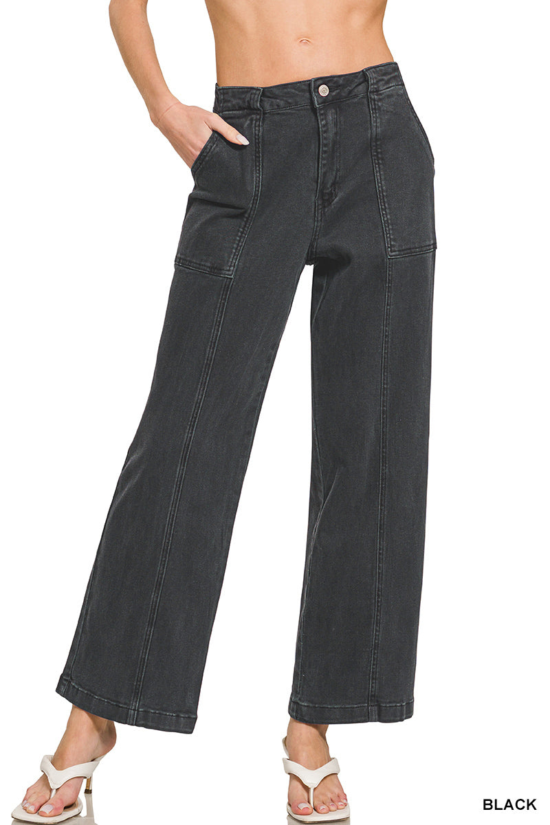 Straight Leg Denim Jeans