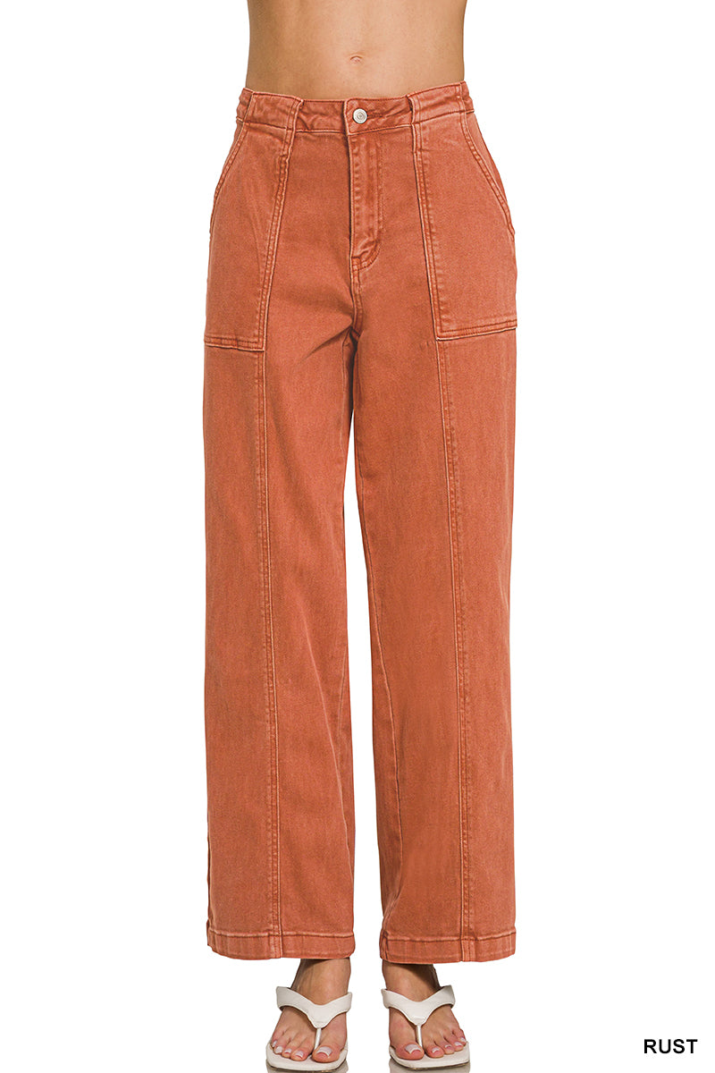Straight Leg Denim Jeans