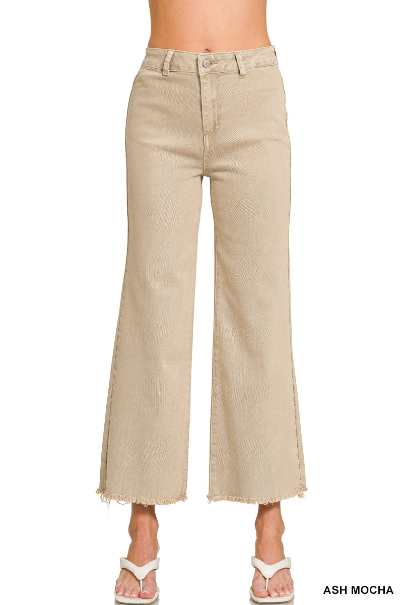 Zenana Raw Hem Jeans