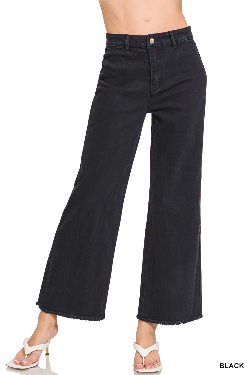 Zenana Raw Hem Jeans