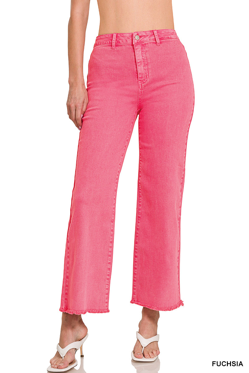 Zenana Raw Hem Jeans