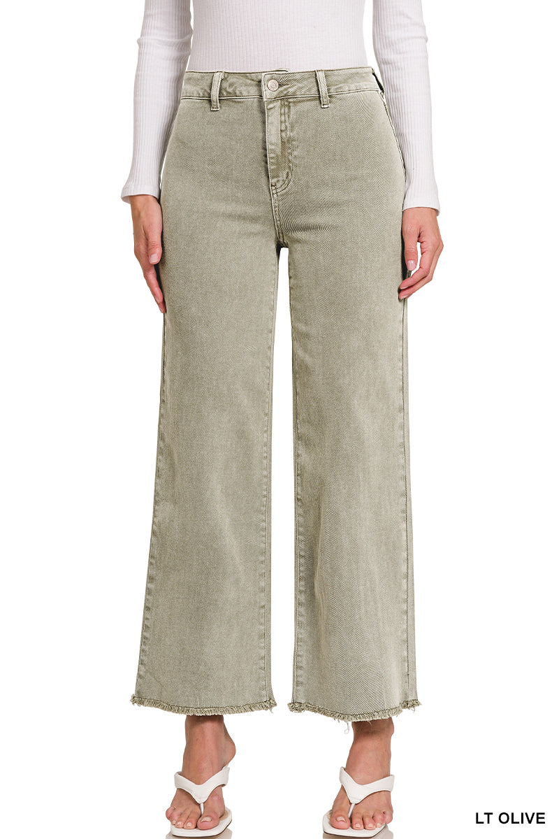 Zenana Raw Hem Jeans