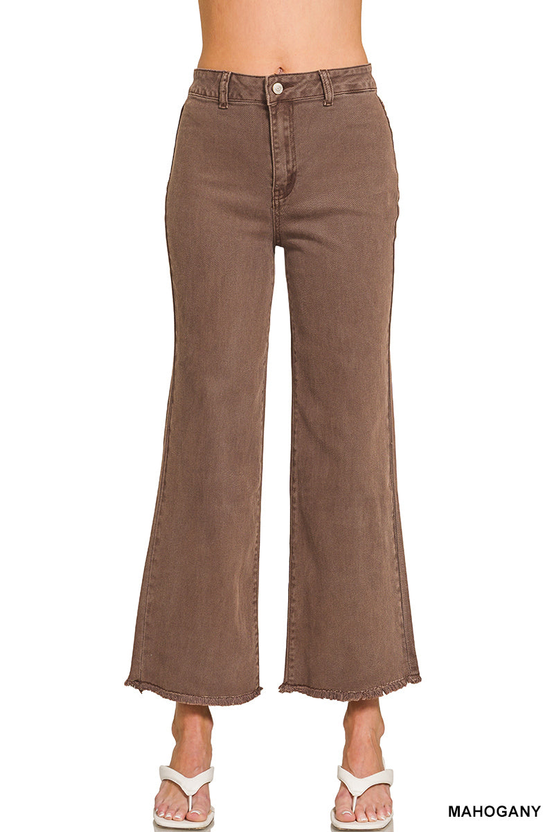 Zenana Raw Hem Jeans
