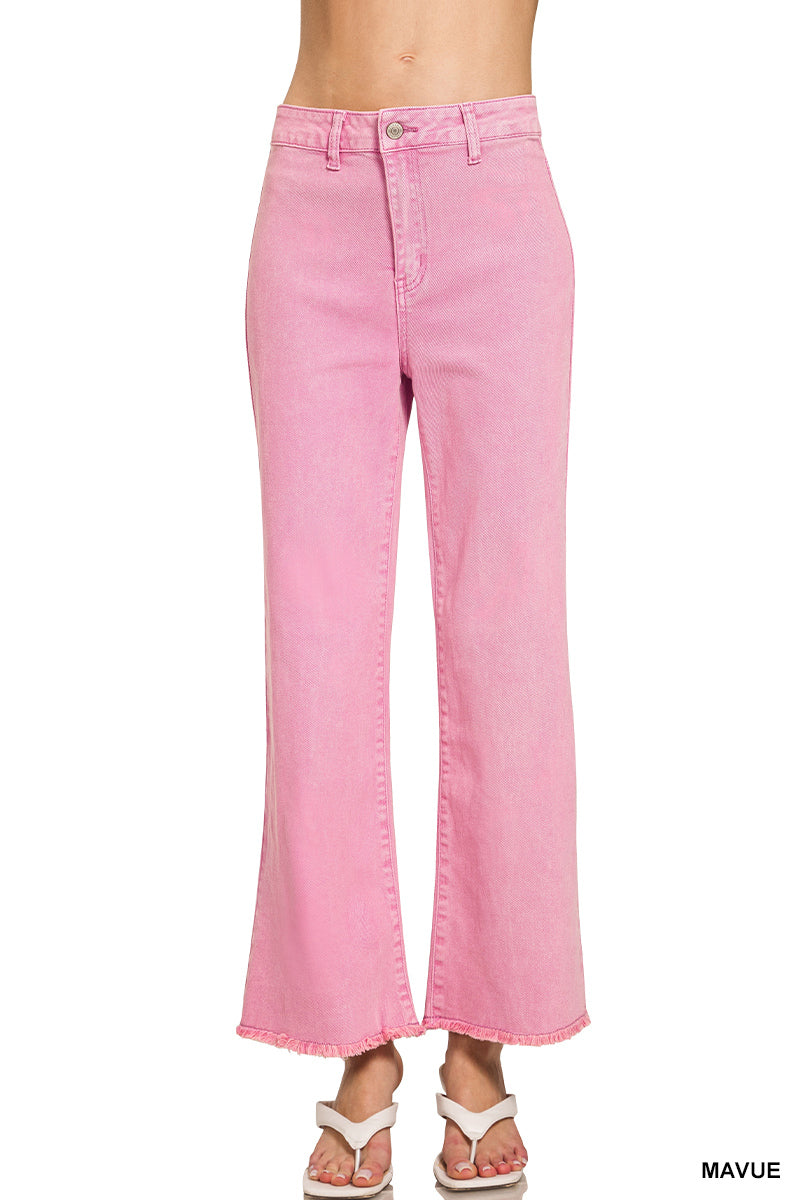 Zenana Raw Hem Jeans