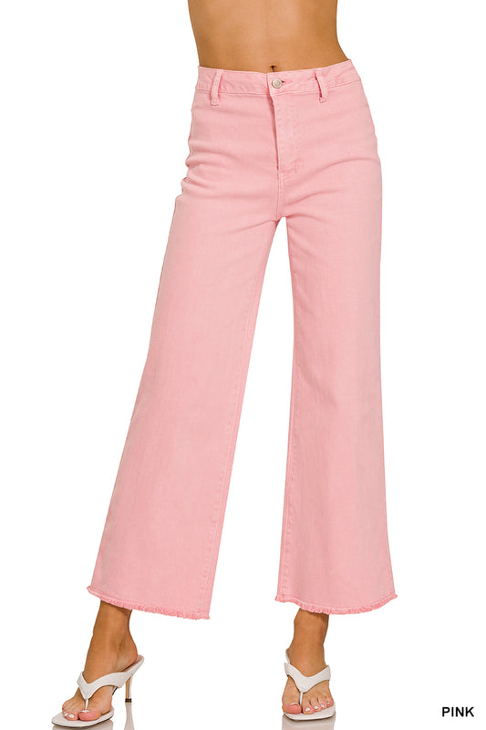 Zenana Raw Hem Jeans