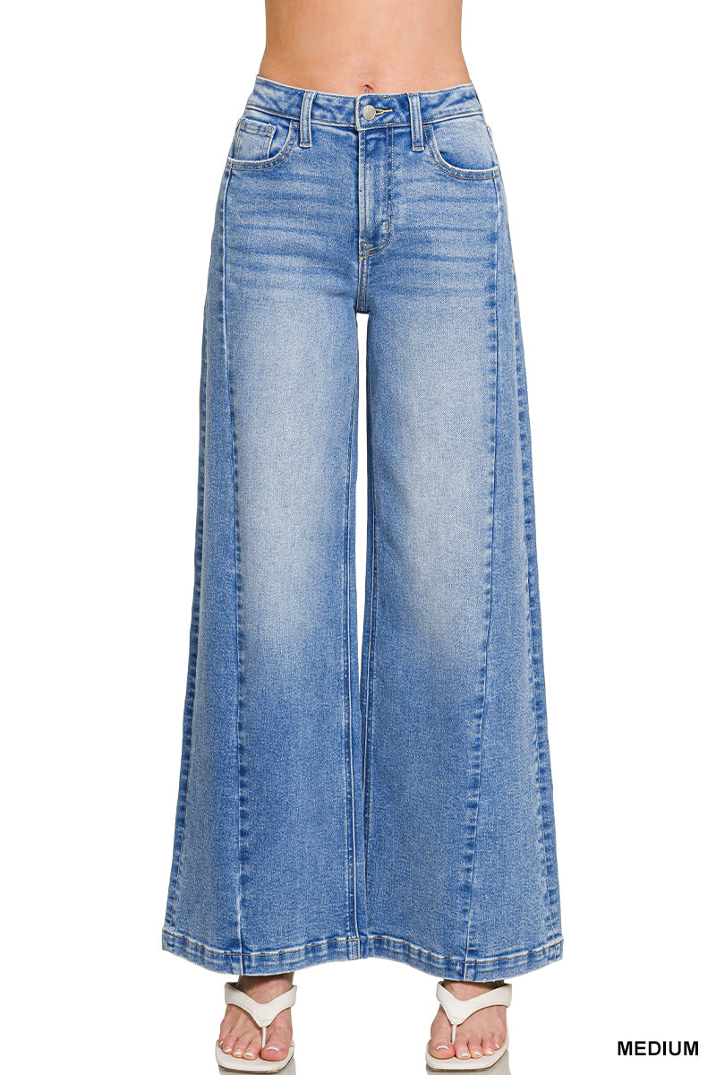 Wide Leg Light Washed Jeans