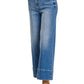Cropped Pintuck Jeans