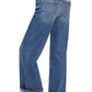 Cuffed Pintuck Jeans