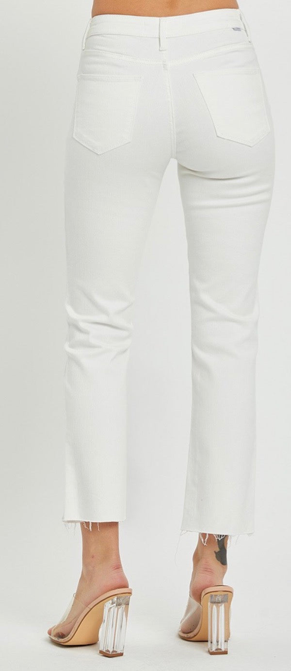 White Tummy Control Jeans