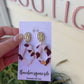 Maroon and White Earrings