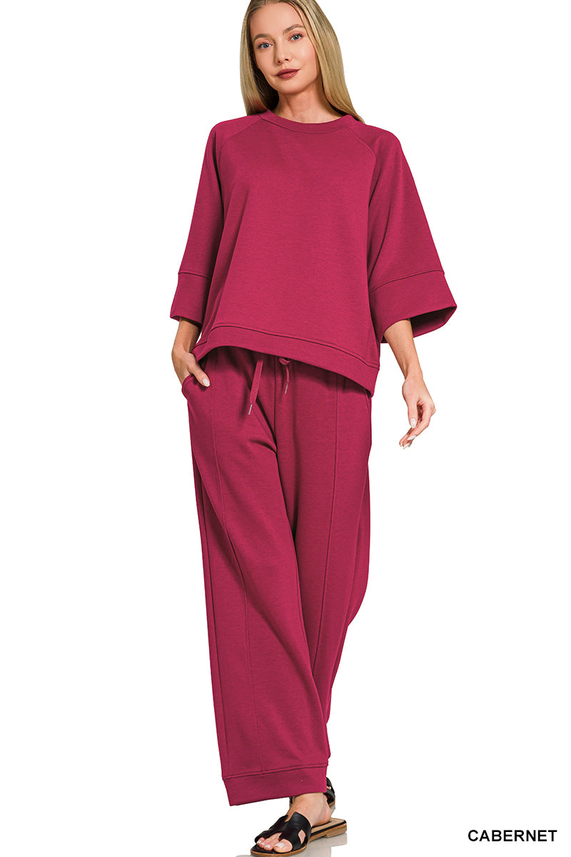 Soft 3/4 Sleeve Pants Set