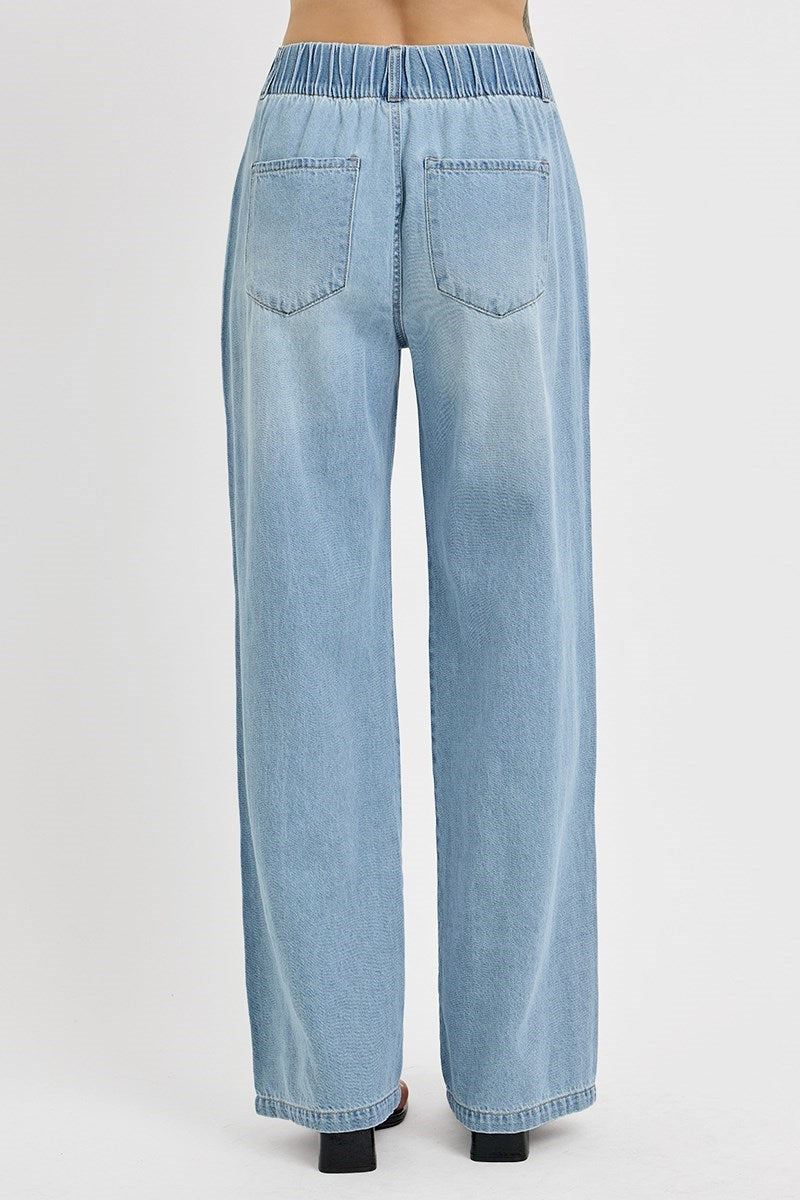High Rise Ankle Wide Baggy Jeans