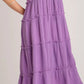Tiered Tie Midi Dress