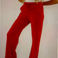 Elastic Waist Solid Color Pants
