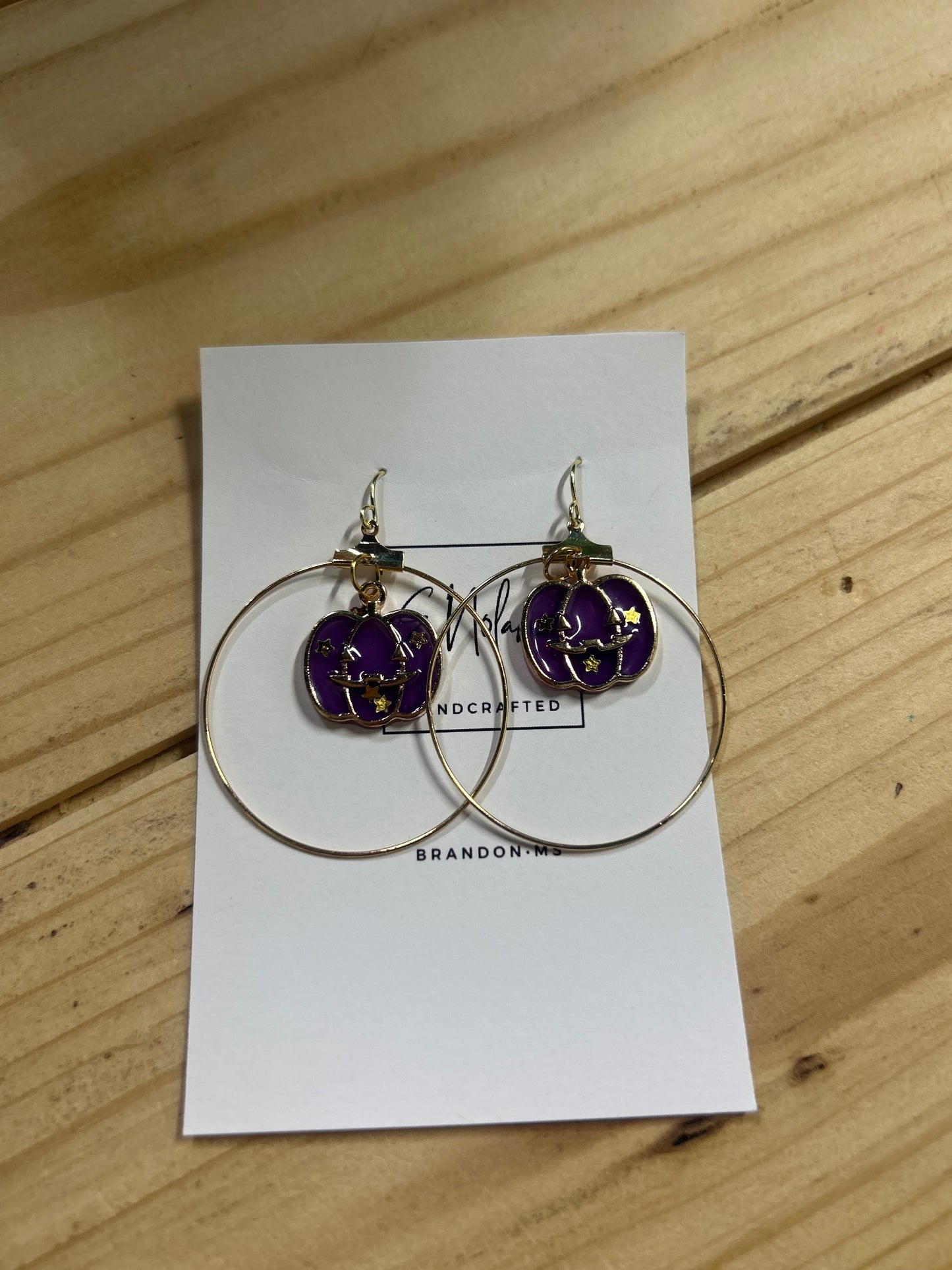 Purple Halloween Earrings