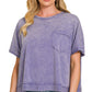 Acid Wash Oversized Top