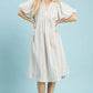 Striped Puff Sleeve Dress