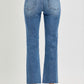 Tummy Control High Rise Cropped Straight Jeans