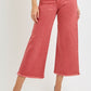Brick High Rise Tummy Control Crop Wide Leg Jeans