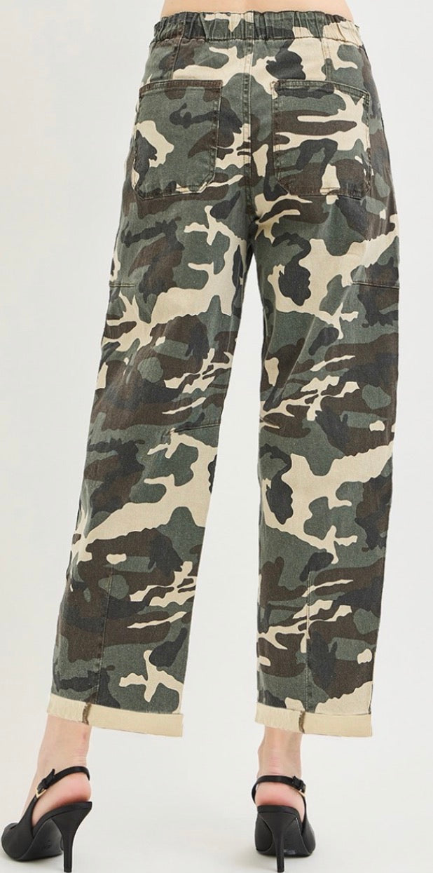 Camo Barrel Jeans