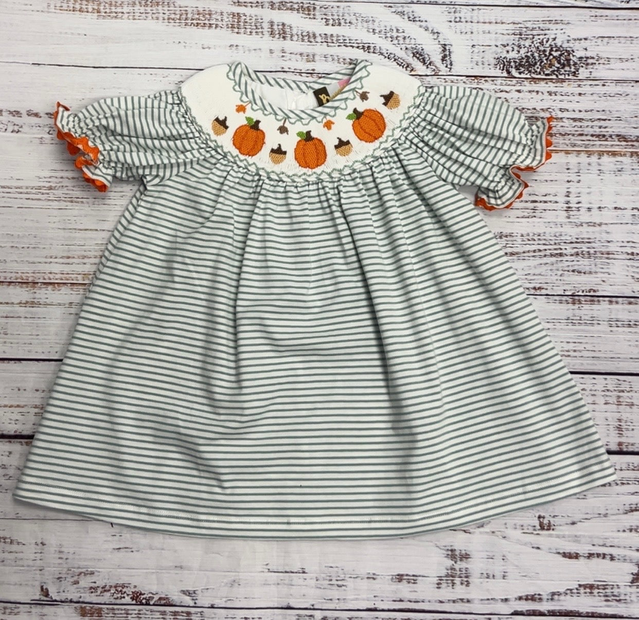 Pumpkin Patch Smocked Bishop Dress