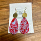 Red and Blue Abstract Earrings