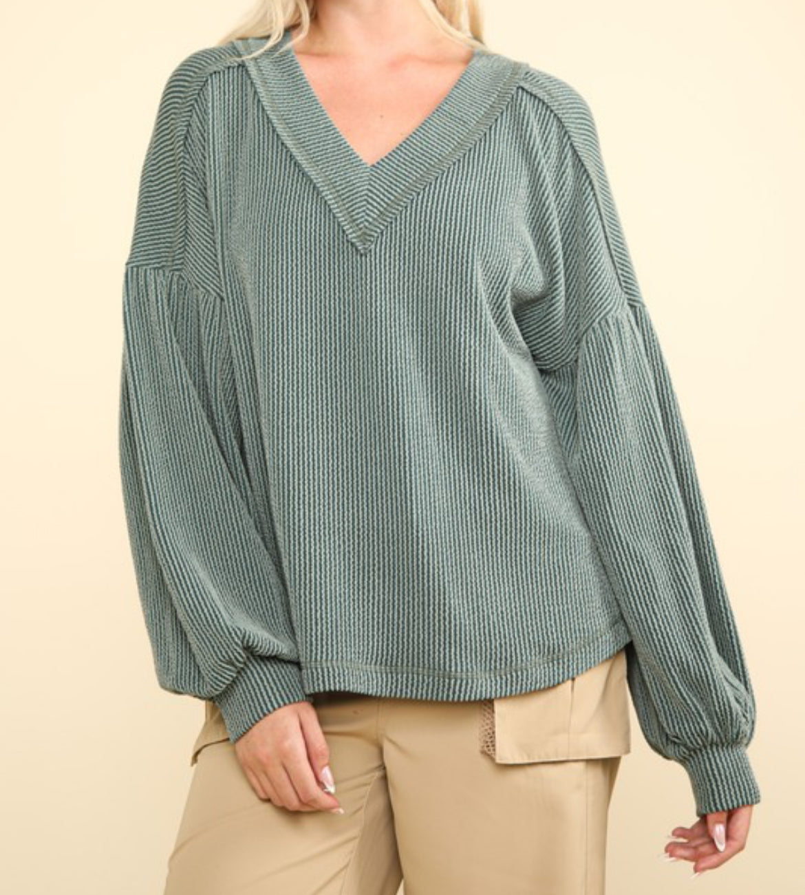 Ribbed Long Sleeve Top