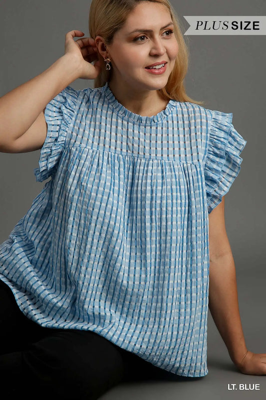 Blue Gingham Blouse