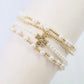 Gold and White Bracelet Set