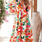 Abstract Tiered Maxi Dress