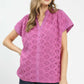 Lace Button Front Top