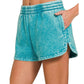 Acid Wash Elastic Shorts