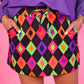 Colorful Black Skort