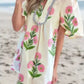 Floral Print Puff Sleeve Dress