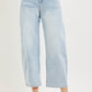 Light Washed Cropped Barrel Jeans