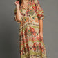Puff Sleeve Midi Dress