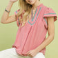 Mauve Flutter Sleeve Top