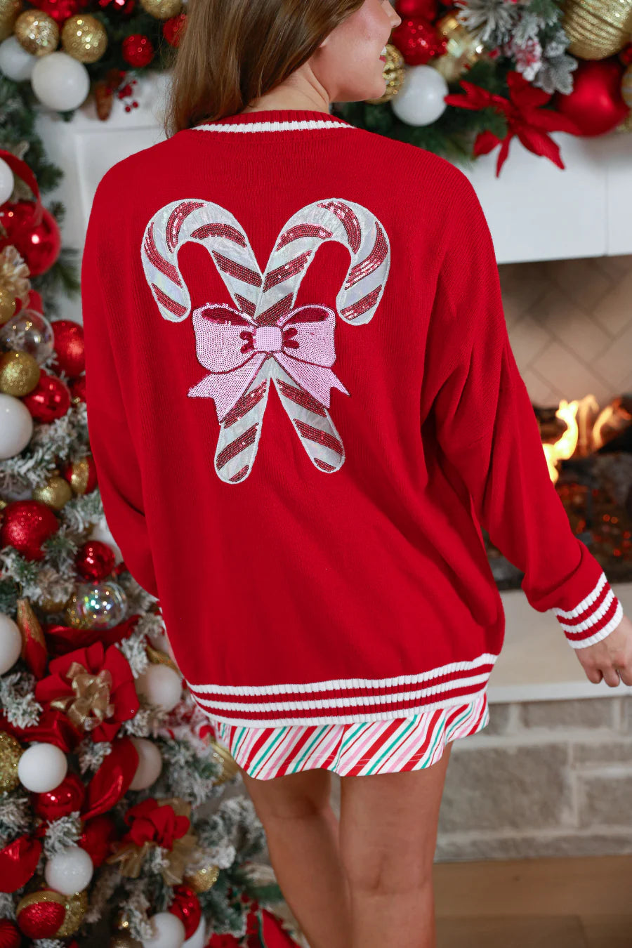 Candy Cane Cardigan