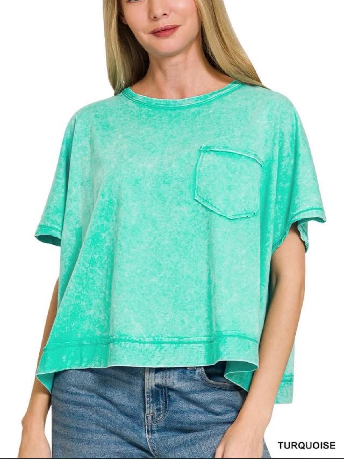 Acid Wash Pocket Top