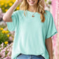 Mint Ribbed Top