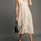 Cream Flutter Sleeve Dress
