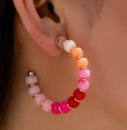 Pink Toned Hoops