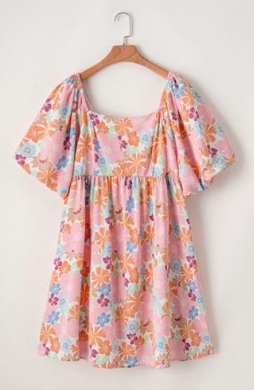 Floral Plus Babydoll Dress