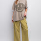 Pistachio Washed Terry Knit Cargo Pants