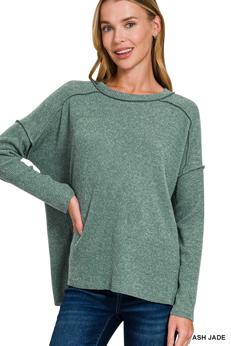 Soft Hem Sweater Top