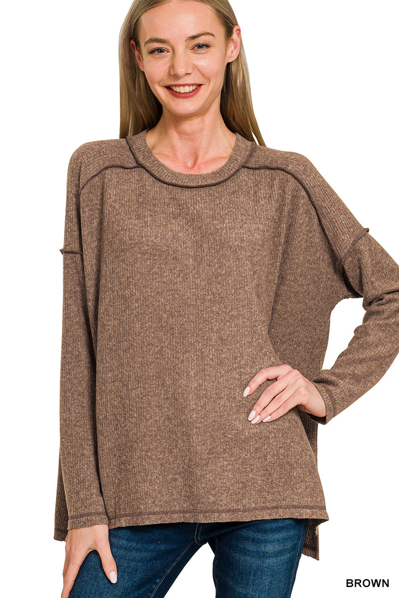 Soft Hem Sweater Top