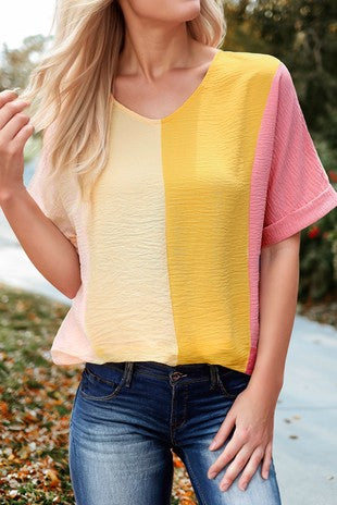 Multi Color Woven Top