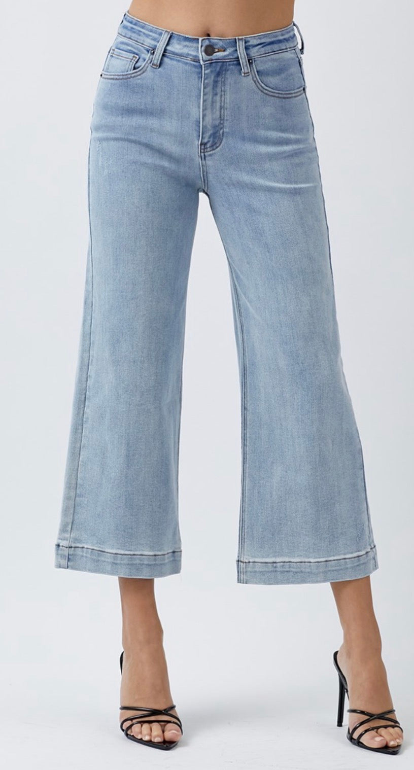 Wide Leg Ankle Length Jeans