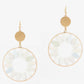White Oval Earrings