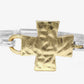 Hammered Cross Bracelet
